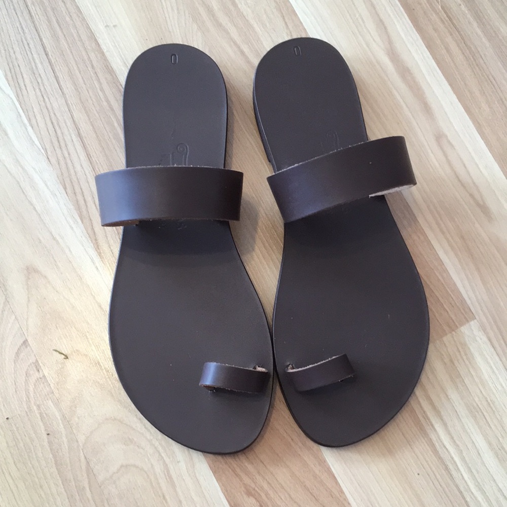 Kionas leather greek sandals, size 40